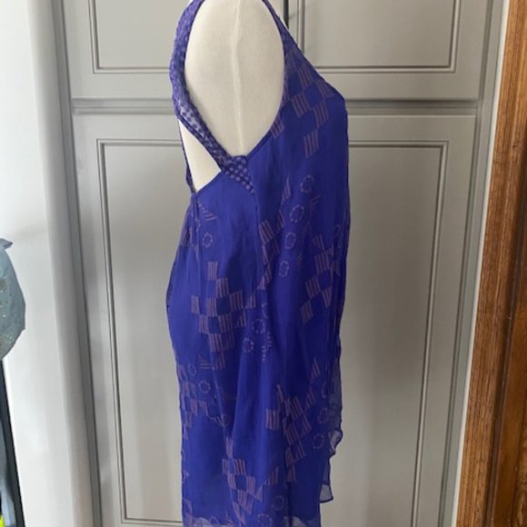 On hold Tt Collection Beautful Purple Silk Dress - Picture 8 of 14